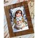 Дівчинка з котиком Схема з рамкою для вишивки бісером Biser-Art 10152057ба