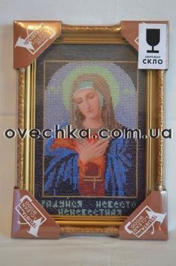 Ікона Богородиці Розчулення - Вишивка хрестиком і бісером - Овечка Рукодільниця