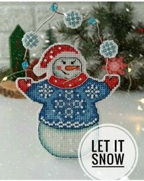 Набір для виготовлення іграшки Let it snow Затишні хрестики B001зх - Вишивка хрестиком і бісером - Овечка Рукодільниця