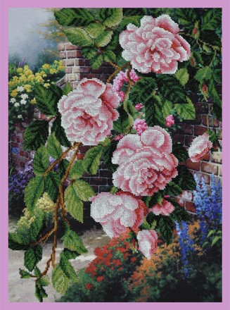 Квіти в саду. Набір для вишивання бісером. Картини Бісером (Р-233кб) - Вишивка хрестиком і бісером - Овечка Рукодільниця