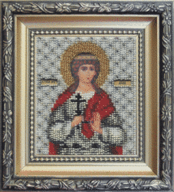 Икона святой мученицы Аллы. Чаривна мить (Б-1055) - Вышивка крестиком и бисером - Овца Рукодельница