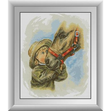 Хлопчик з конем. Dream Art (30720D) - Вишивка хрестиком і бісером - Овечка Рукодільниця