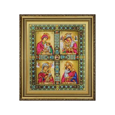 Четырехчастная Икона Пресвятой Богородицы. Набор для вышивания бисером. Картины бисером (Р-429) - Вышивка крестиком и бисером - Овца Рукодельница