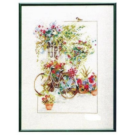 Набор для вышивания Lanarte PN-0168447 Flowers & bicycle - Вишивка хрестиком і бісером - Овечка Рукодільниця