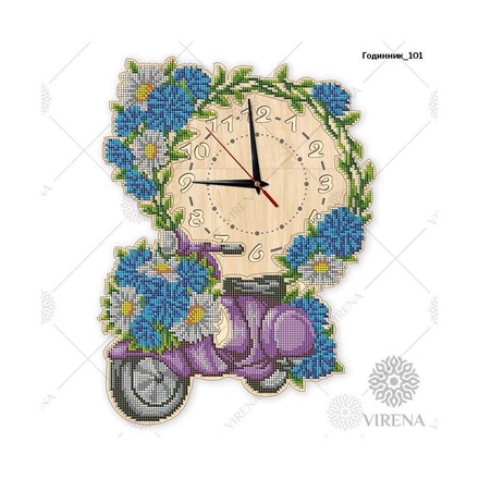 Набір для виготовлення дерев'яного годинника. Virena (ЧАСЫ_101) - Вишивка хрестиком і бісером - Овечка Рукодільниця