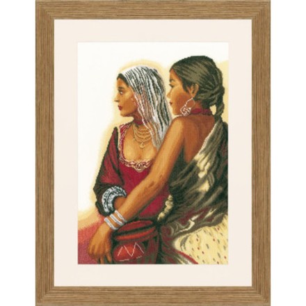 Две женщины Набор для вышивки крестом LanArte PN-0021219 - Вишивка хрестиком і бісером - Овечка Рукодільниця