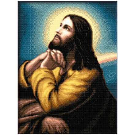 Набор для вышивания Kustom Krafts 40027 Prayer of Christ - Вышивка крестиком и бисером - Овца Рукодельница