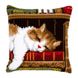Кот, спящий на книжной полке Набор для вышивания крестом (подушка) Vervaco PN-0146409