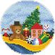 Набір для вишивки бісером Барвиста Вишиванка Пошита новорічна іграшка Подарунки (серія: Ніч чудес) 14х14 ТР207аБ1414k