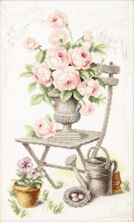 Літній натюрморт з троянди. Набір для вишивання хрестом. Чарівна Мить (М-355) - Вишивка хрестиком і бісером - Овечка Рукодільниця