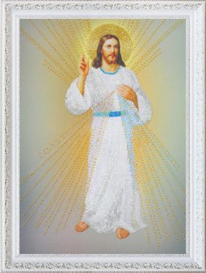 Икона Иисус, уповаю на Тебя. Набор для вышивания бисером. Картины бисером (P-307кб) - Вышивка крестиком и бисером - Овца Рукодельница