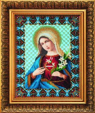 Непорочное сердце Марии. Премиум коллекция икона. Чаривна мить (Б-1232) - Вышивка крестиком и бисером - Овца Рукодельница