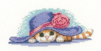 Набір для вишивання хрестиком Heritage Crafts Cat in Hat H1238 - Вишивка хрестиком і бісером - Овечка Рукодільниця