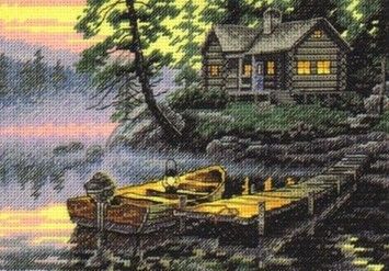 Набір для вишивання хрестом Dimensions 65091 Morning Lake - Вишивка хрестиком і бісером - Овечка Рукодільниця
