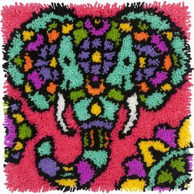 Красочный слон. Набор для ковровой техники. Дименшенс Dimensions (72-74998) - Вышивка крестиком и бисером - Овца Рукодельница