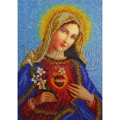 Схема картины Икона Открытое Сердце Марии для вышивки бисером на ткани ТО089пн1622 - Вышивка крестиком и бисером - Овца Рукодельница