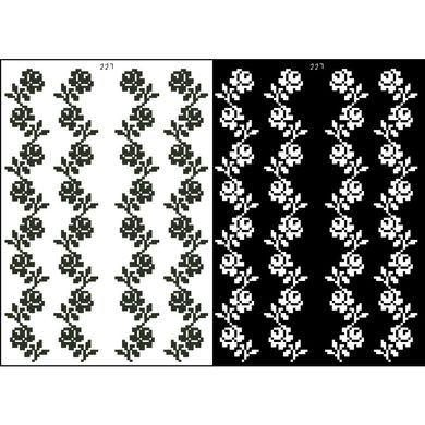 Канва с нанесенным рисунком для вышивки бисером и нитками на водорастворимом клеевом флизелине ФЛ227фн2030