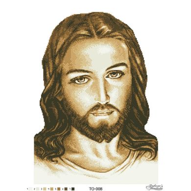 Схема картины Иисус коричневый для вышивки бисером на ткани ТО008пн4560 - Вышивка крестиком и бисером - Овца Рукодельница