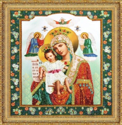 Икона Божией Матери Достойно есть. Набор для вышивания бисером. Картины бисером (Р-353кб) - Вышивка крестиком и бисером - Овца Рукодельница
