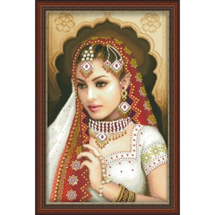 Индийская красота Канва с нанесенным рисунком для вышивки крестом Світ можливостей 9106СМД - Вишивка хрестиком і бісером - Овечка Рукодільниця