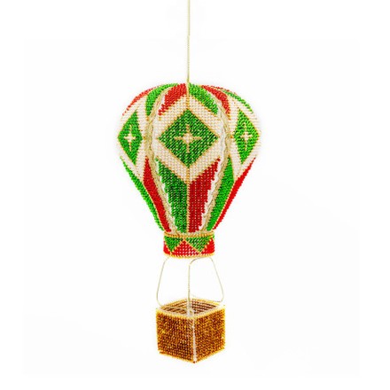 Воздушный шар Набор для вышивания бисером объемной новогодней игрушки Golden Key N-056 - Вишивка хрестиком і бісером - Овечка Рукодільниця