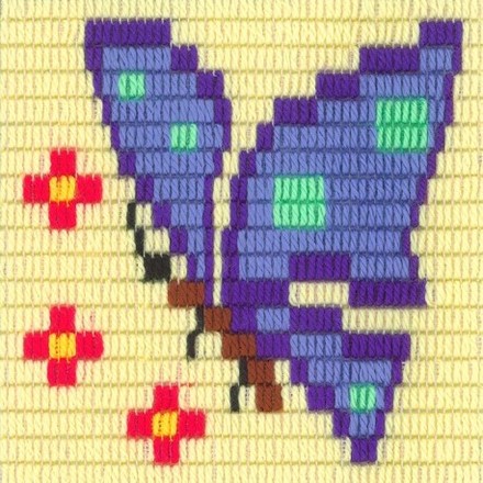 Метелик Набір для вишивання вертикальним стібком Stitch me I-049 - Вишивка хрестиком і бісером - Овечка Рукодільниця