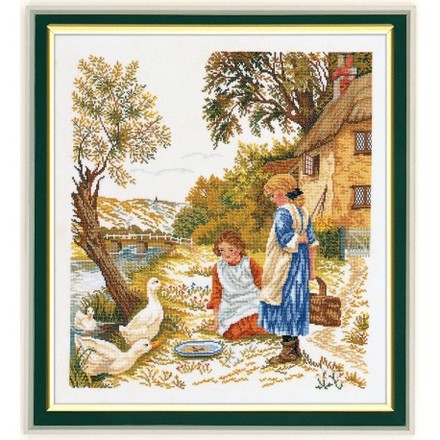 Дівчата і гуси Набір для вишивання хрестиком Eva Rosenstand 12-964 - Вышивка крестиком и бисером - Овца Рукодельница