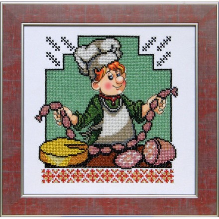 Весела кухня Канва з нанесеним малюнком для вишивання бісером Солес ВК-04-СХ - Вишивка хрестиком і бісером - Овечка Рукодільниця