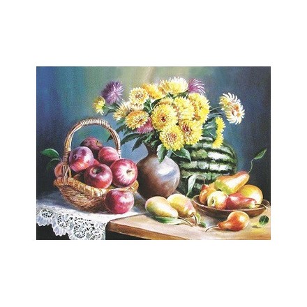 Осенний натюрморт Принт для художественной вышивки Alisena AL1034а - Вышивка крестиком и бисером - Овца Рукодельница