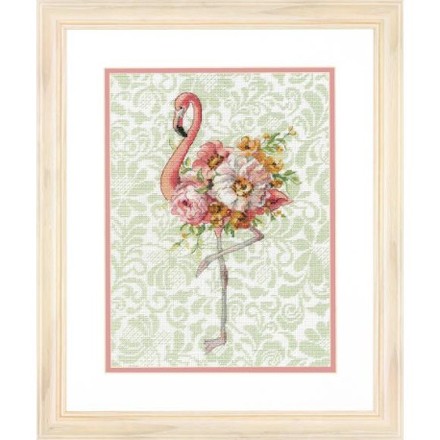 Floral Flamingo Набор для вышивания крестом Dimensions 70-35409 - Вишивка хрестиком і бісером - Овечка Рукодільниця