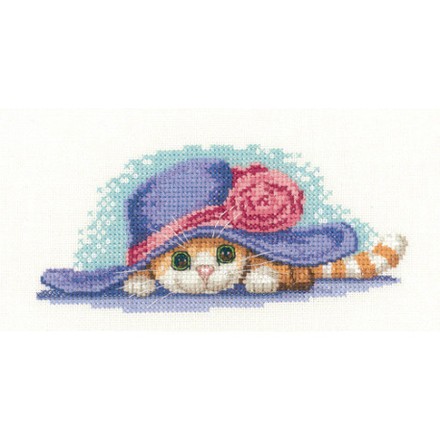 Набор для вышивания крестом Heritage Crafts Cat in Hat H1238 - Вишивка хрестиком і бісером - Овечка Рукодільниця