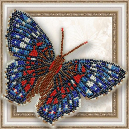 Набор для вышивки бисером бабочки на прозрачной основе Вдохновение Красный Павлин BGP-028 - Вишивка хрестиком і бісером - Овечка Рукодільниця