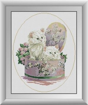 Набір для малювання каменями алмазний живопис Dream Art Подарунок (кошенята) (квадратні, повна) 30394D - Вишивка хрестиком і бісером - Овечка Рукодільниця