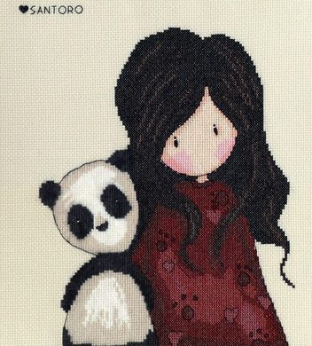 Gorjuss Panda Girl. Набір для вишивання хрестом. Bothy Threads (XG28) - Вишивка хрестиком і бісером - Овечка Рукодільниця
