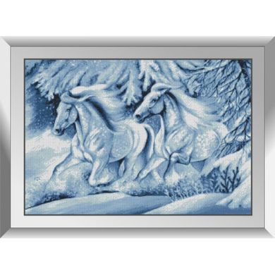 Снежные лошади. Dream Art. Набор алмазной живописи (квадратные, полная) 31727 - Вышивка крестиком и бисером - Овца Рукодельница