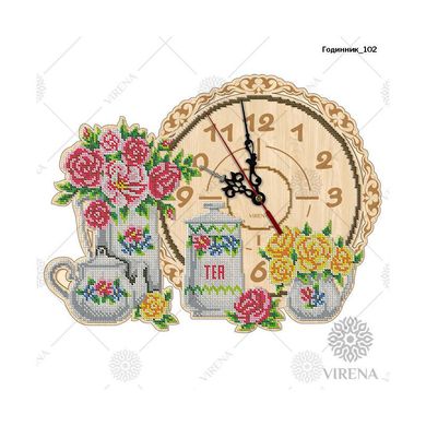 Набір для виготовлення дерев'яного годинника. Virena (ЧАСЫ_102) - Вишивка хрестиком і бісером - Овечка Рукодільниця