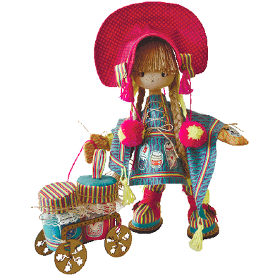 Финская девочка. Текстильная каркасная кукла. Нова Слобода Креатив (К1024) - Вышивка крестиком и бисером - Овца Рукодельница
