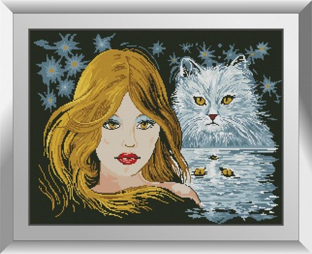 Портрет з кіт. Набір алмазний живопис. Dream Art (31306D) - Вишивка хрестиком і бісером - Овечка Рукодільниця