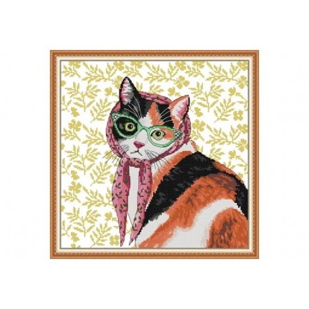 Мама-кішка Набір для вишивання хрестиком з друкованою схемою на тканині Joy Sunday DA694 - Вишивка хрестиком і бісером - Овечка Рукодільниця