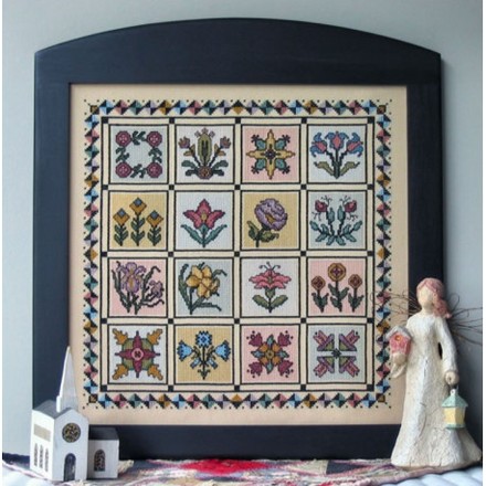 Схема для вышивки крестиком Quilt Sampler XV - Stained Glass Blocks Linda Myers - Вишивка хрестиком і бісером - Овечка Рукодільниця