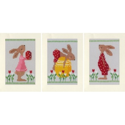 Пасхальні кролики Набір для вишивання хрестиком Vervaco PN-0196171 - Вишивка хрестиком і бісером - Овечка Рукодільниця
