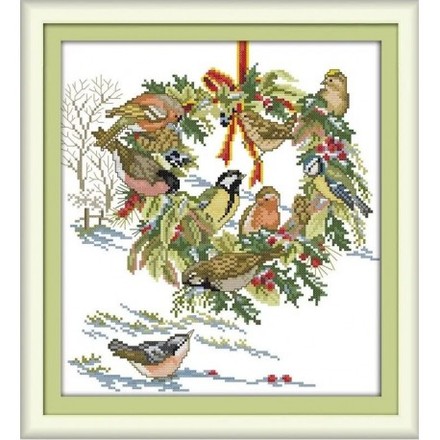Птахи Набір для вишивання хрестиком з друкованою схемою на тканині Joy Sunday D820 - Вышивка крестиком и бисером - Овца Рукодельница