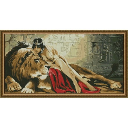 Клеопатра со львом Набор для вышивания крестиком Фантазия 200/108 - Вишивка хрестиком і бісером - Овечка Рукодільниця