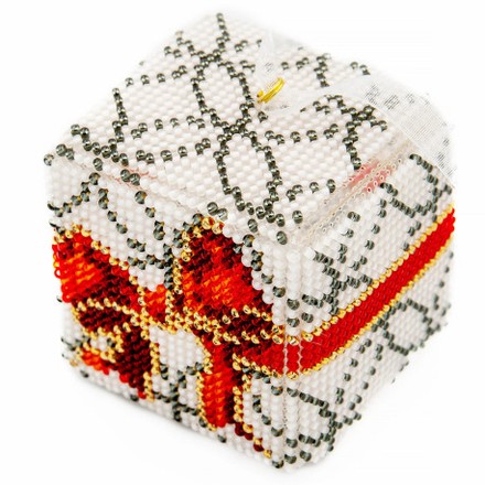 Кубик Набор для вышивания бисером объемной новогодней игрушки Golden Key N-048 - Вишивка хрестиком і бісером - Овечка Рукодільниця
