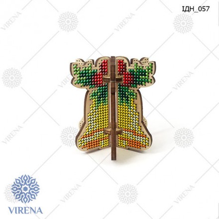 Набор для изготовления ёлочной игрушки VIRENA ИДН_057 - Вышивка крестиком и бисером - Овца Рукодельница