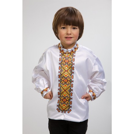 Заготовка детской сорочки на 4-7 лет Прикарпатье. Оберег для вышивки бисером СД003кБ34нн