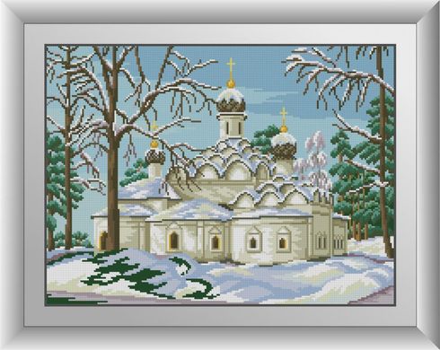 Храм у зимовому лісі. Набір алмазний живопис. Dream Art (30992D) - Вишивка хрестиком і бісером - Овечка Рукодільниця