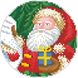 Набір для вишивки бісером Барвиста Вишиванка Пошита новорічна іграшка Чемним дітям (серія: Ніч чудес) 14х14 ТР208аБ1414k
