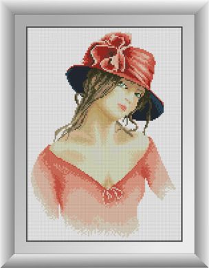 Дівчина в капелюсі. Набір алмазний живопис. Dream Art (30961D) - Вишивка хрестиком і бісером - Овечка Рукодільниця