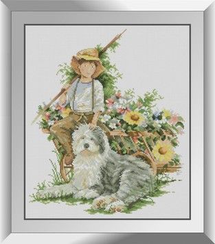 Набір для малювання каменями алмазний живопис Dream Art Літній день (квадратні, повна) 31434D - Вишивка хрестиком і бісером - Овечка Рукодільниця